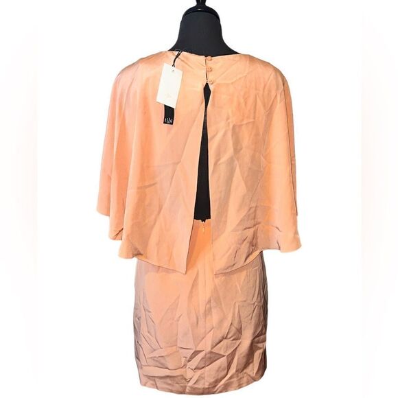 NWT Tibi Heavy Silk Cape Dress - Picture 7 of 10